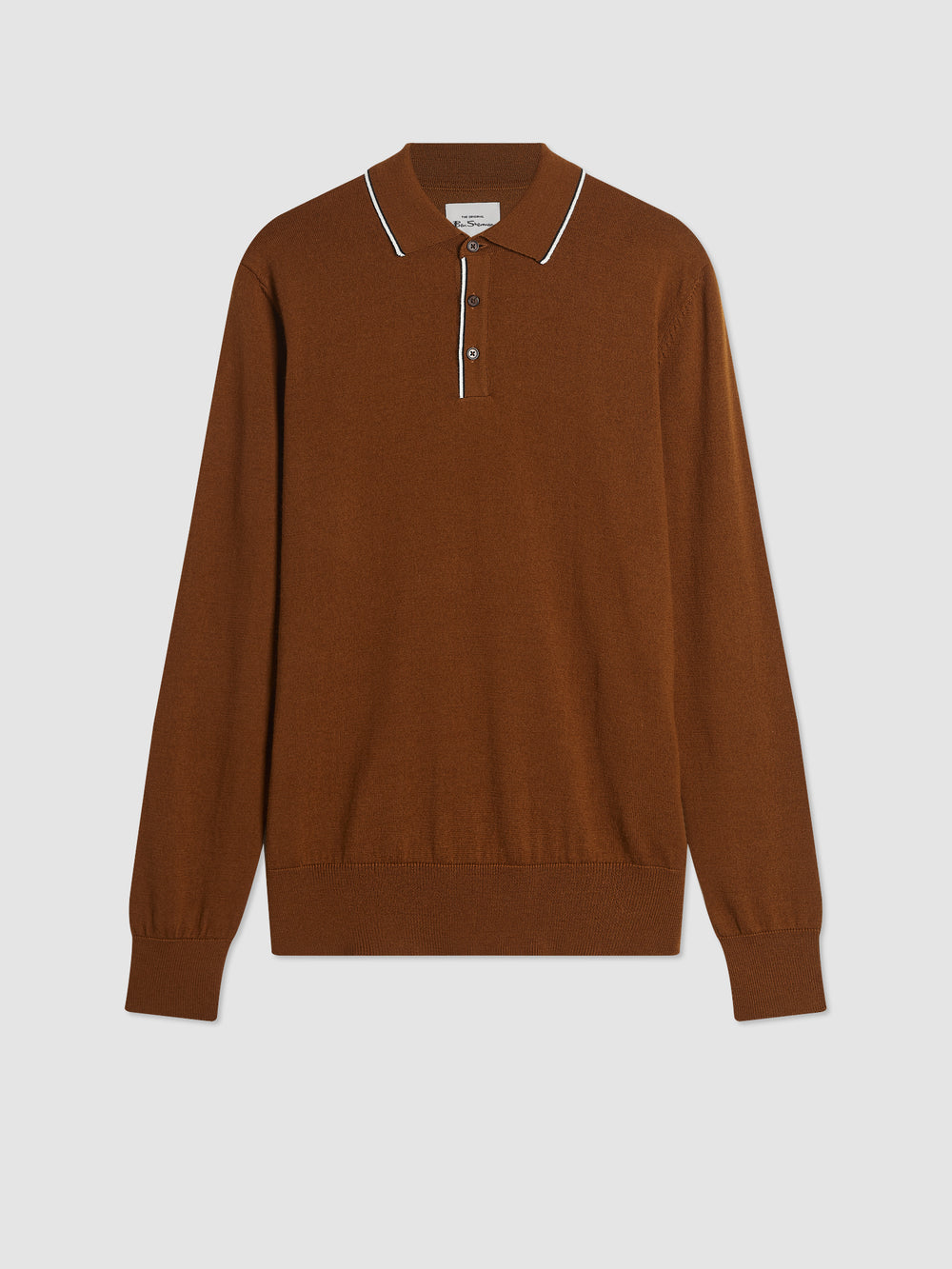 Pull à Col Polo Ben Sherman Tipped Merino Marron | UJD-34628214